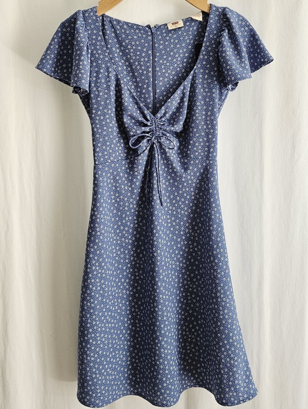 Levi's Blue & White Floral Delray Short Sleeve Mini Dress - Picture 8 of 15